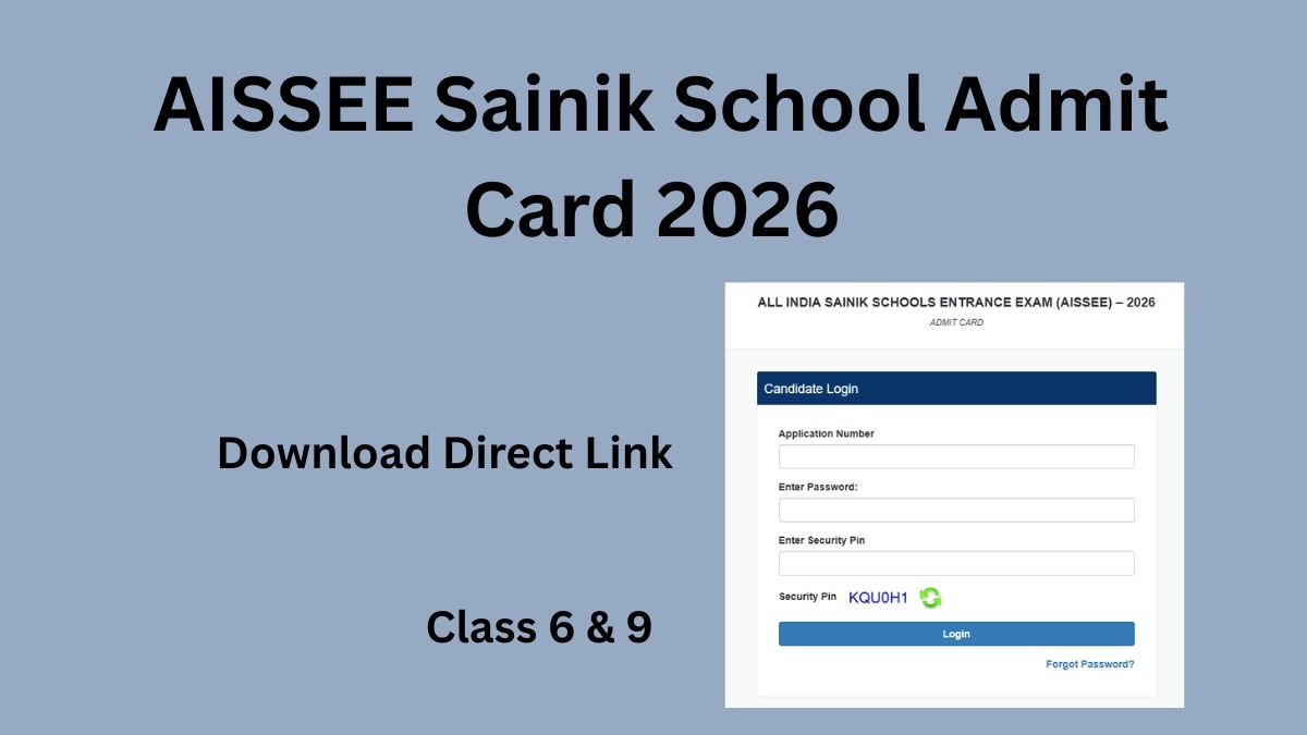 AISSEE Sainik School Admit Card 2026